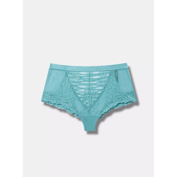 NWT Torrid Retro Ribbon Lace Up High Waist Cheeky Panties Size 5 or 28 Plus - Picture 3 of 4